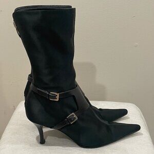 Sergio Rossi Neoprene Black Moto Boot